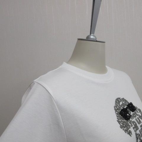 PUPULA ププラ　上質 半袖  DOG GLASS ラメ刺繍  モチーフ Tシャツ　2024年5月販売　新着モデル入荷｜ringmarket｜07