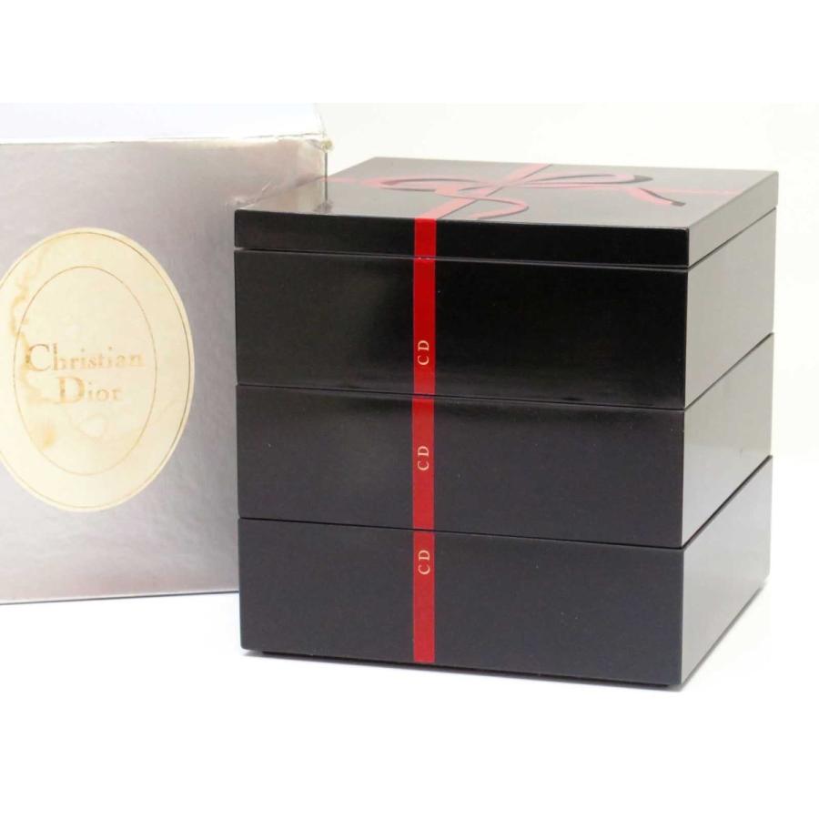 送料無料 クリスチャンディオール 漆器 重箱 Christian Dior （中古 