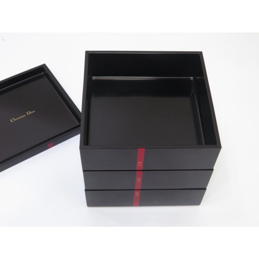 送料無料 クリスチャンディオール 漆器 重箱 Christian Dior （中古 