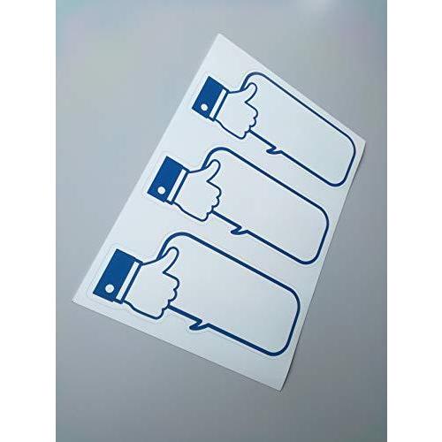 逸品 書き込みできる いいねシール メッセージ ステッカー いいね 大 1シート3枚 シール Www Theopengate Org Il