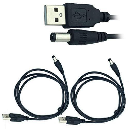 【限定販売】 外径5.5mm内径2.5mm 【2個】USB*DC 電源供給ケーブルDC5.5mm 1m DC電源供給ケーブル 5V - USB 2.5mm x USBグッズ