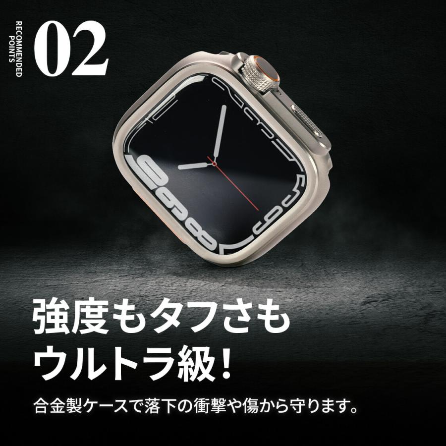 アップルウォッチ バンド メンズ チタン シリコン ステンレス マグネット ブラック シルバー プレゼント @ソリッド カタナ ウルトラケースセット |  | 04