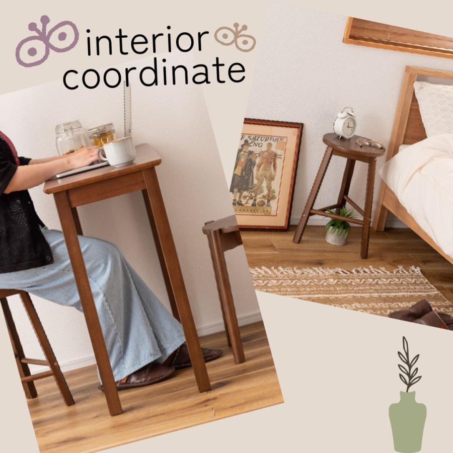 スツール おしゃれ シンプル 天然木 木製 椅子 コンパクト ナチュラル 北欧 シンプル ウッドチェア 丸椅子 スタッキング いす | 東谷 | 08