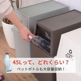 東谷 ゴミ箱 45リットル 分別 スタッキング 蓋付き ダストボックス 前