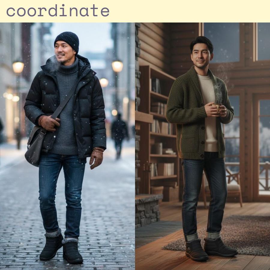 ブーツ ボア レディース メンズ 裏起毛 ボアブーツ 防寒 保温 ウィンター 防寒靴 雪靴 滑り止め 40代 50代 60代 秋冬雪靴  通勤用 りんごのほっぺ |  | 11