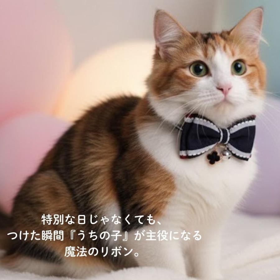 ローズ柄、ダブルリボン、わんちゃん猫ちゃん用首輪 フラワー柄