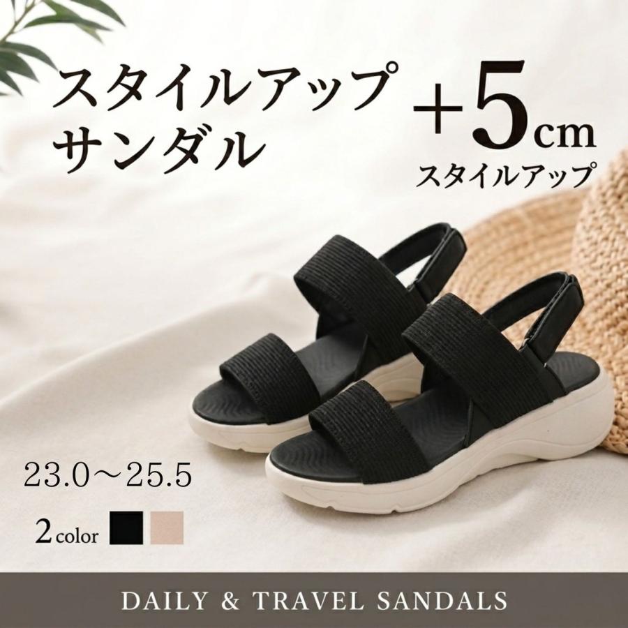 サンダル レディース ミュール 2way スクエアトゥ 太ヒール 5cmヒール