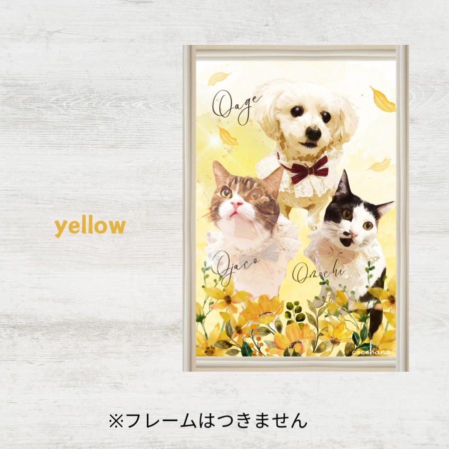 猫ちゃんとインコちゃんアクリル画