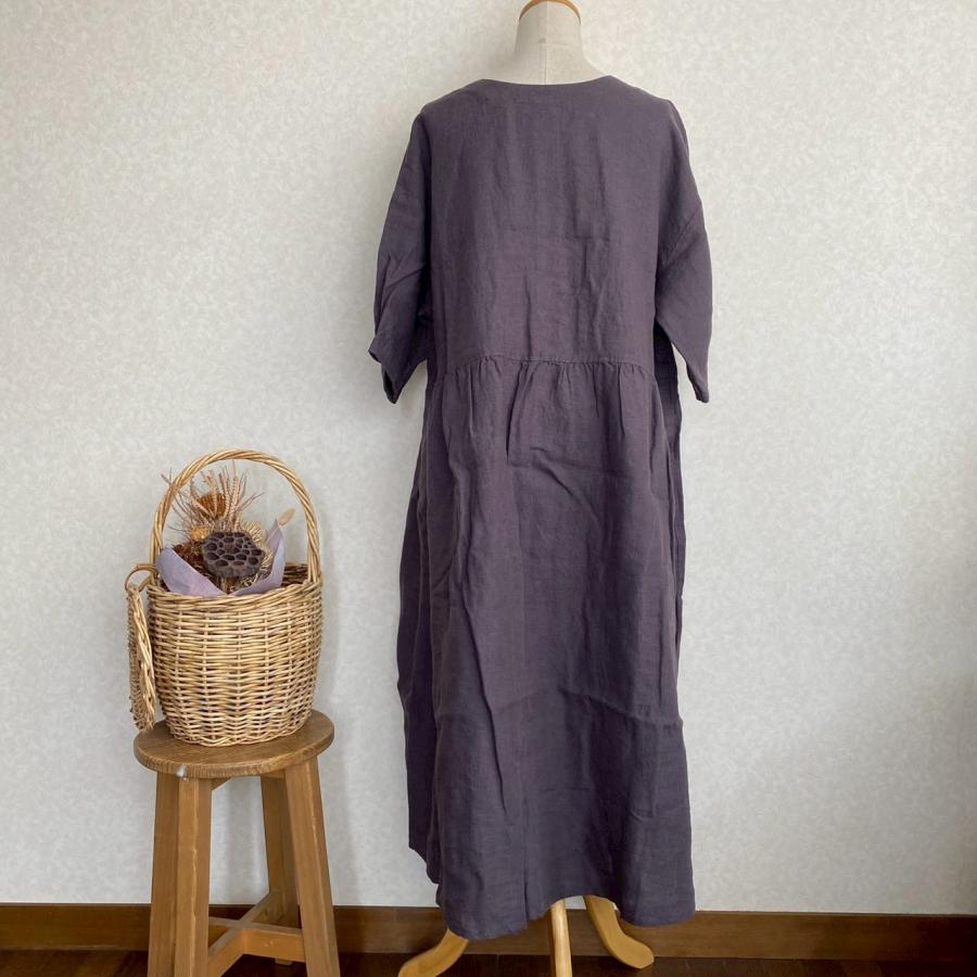 ＊TSUHARU by SM2＊★新品★リネン100% 日本製 前後着ワンピース Samansa Mos2（サマンサモスモス） 新品タグ付き SM2 リネン前後着七分