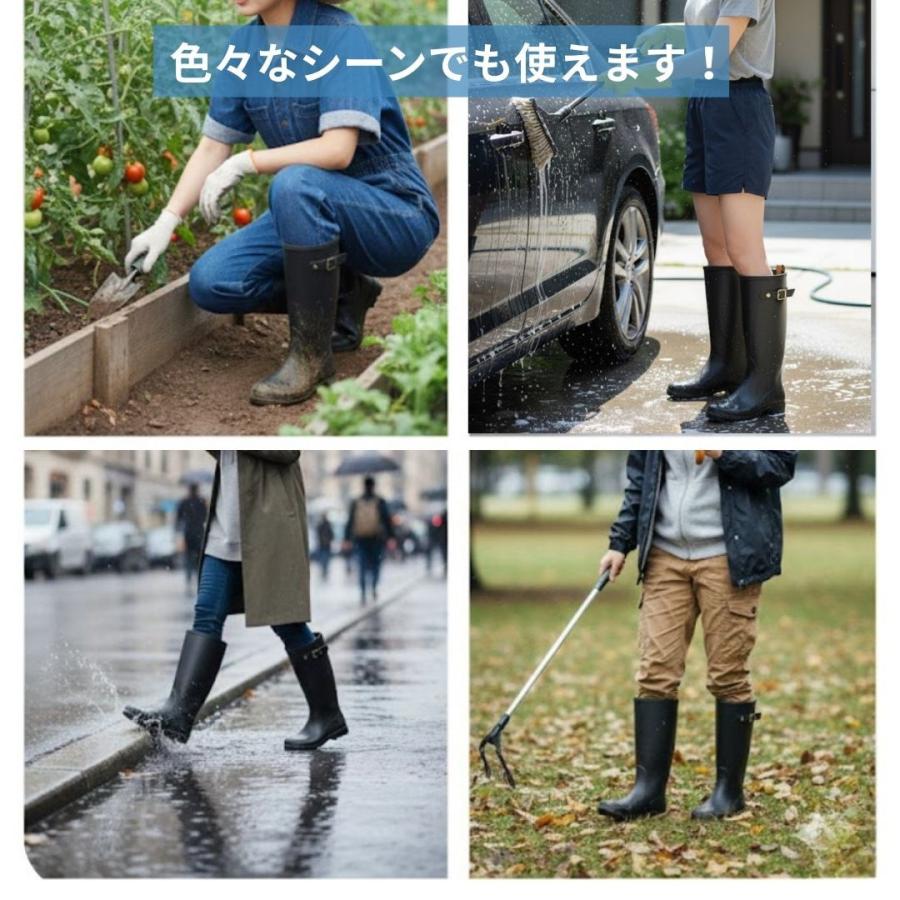 長靴 レディース 雪 おしゃれ レインブーツ 軽量 ロング ブーツ 防寒