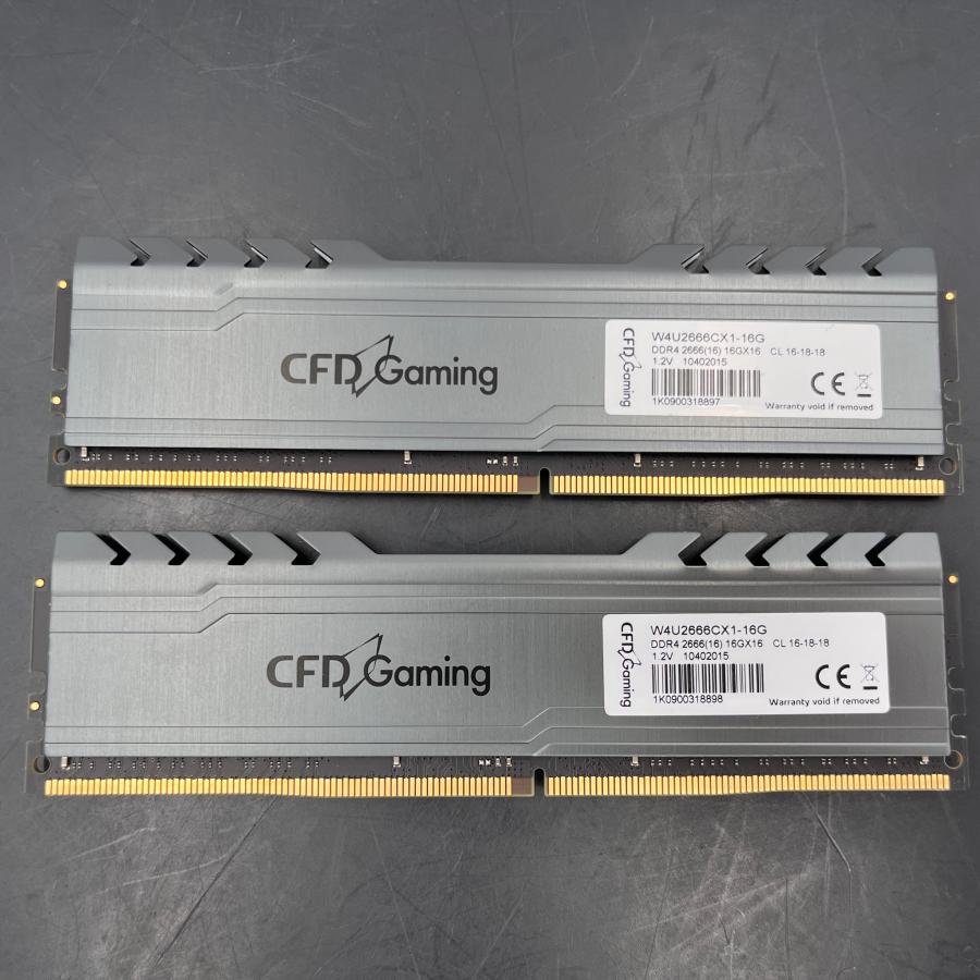 ★動作確認済み★ CFD Gaming(CFD販売) W4U2666CX1-16G 2個セット 中古 メモリ (Y4426) | CFD販売