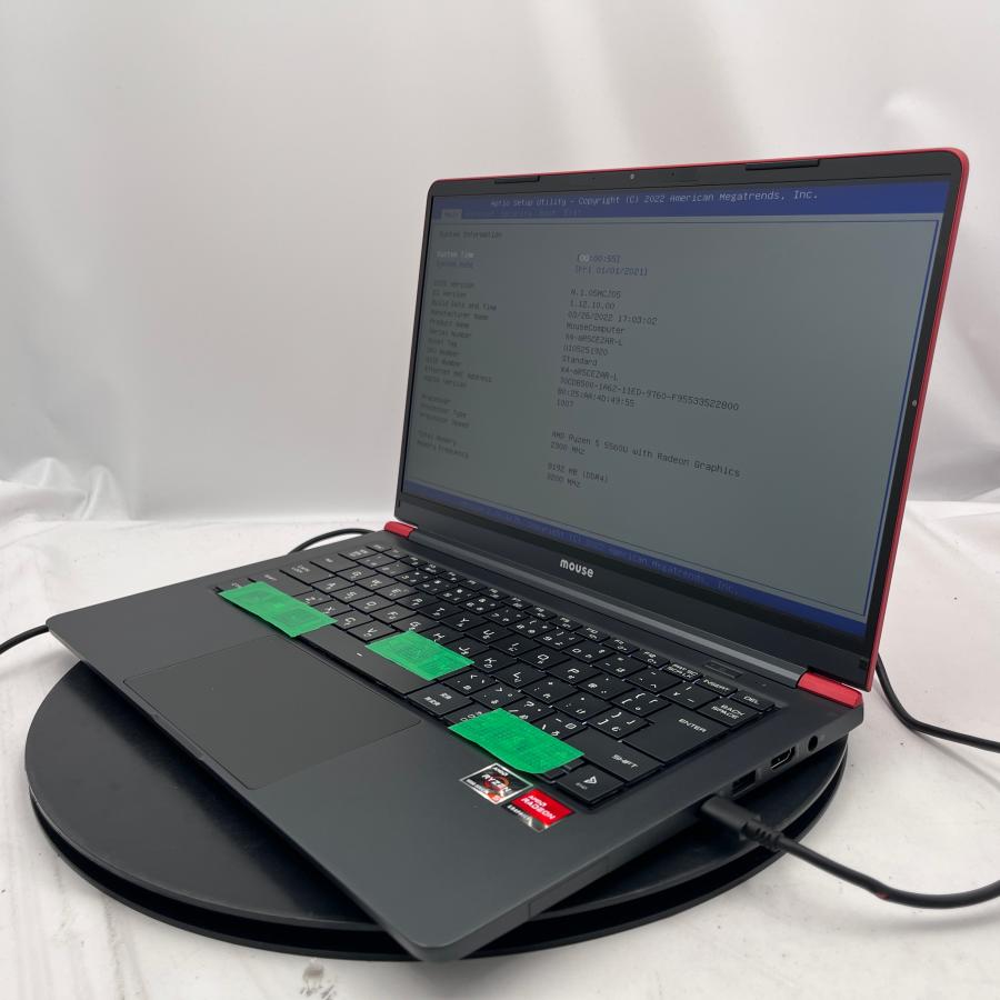 ★キー破損/ジャンク★ マウスコンピューター Mouse X4-R5 [Ryzen5-5560U 8GB SSD 256GB(NVMe) 14インチ OS無し] 中古 ノートパソコン (Y4964) | マウスコンピューター | 01