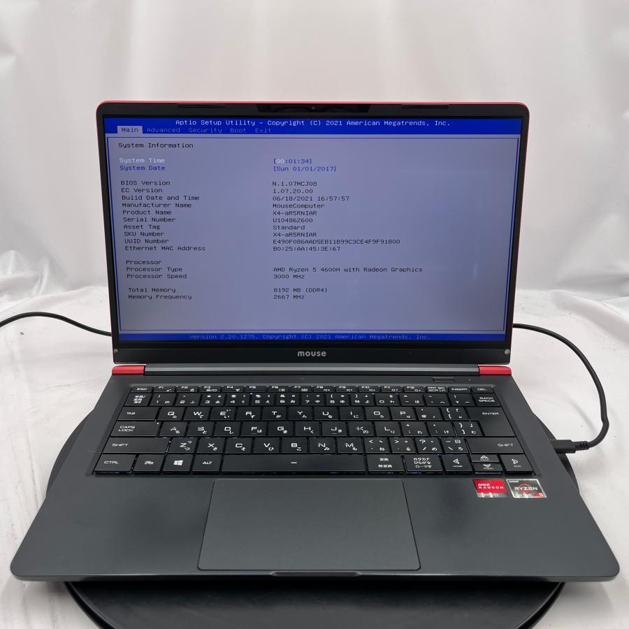 ★起動不安定/ジャンク★ マウスコンピューター Mouse X4-R5 [Ryzen5-4600H 8GB ストレージ無 14インチ OS無し] 中古 ノートパソコン (Y4967) | マウスコンピューター