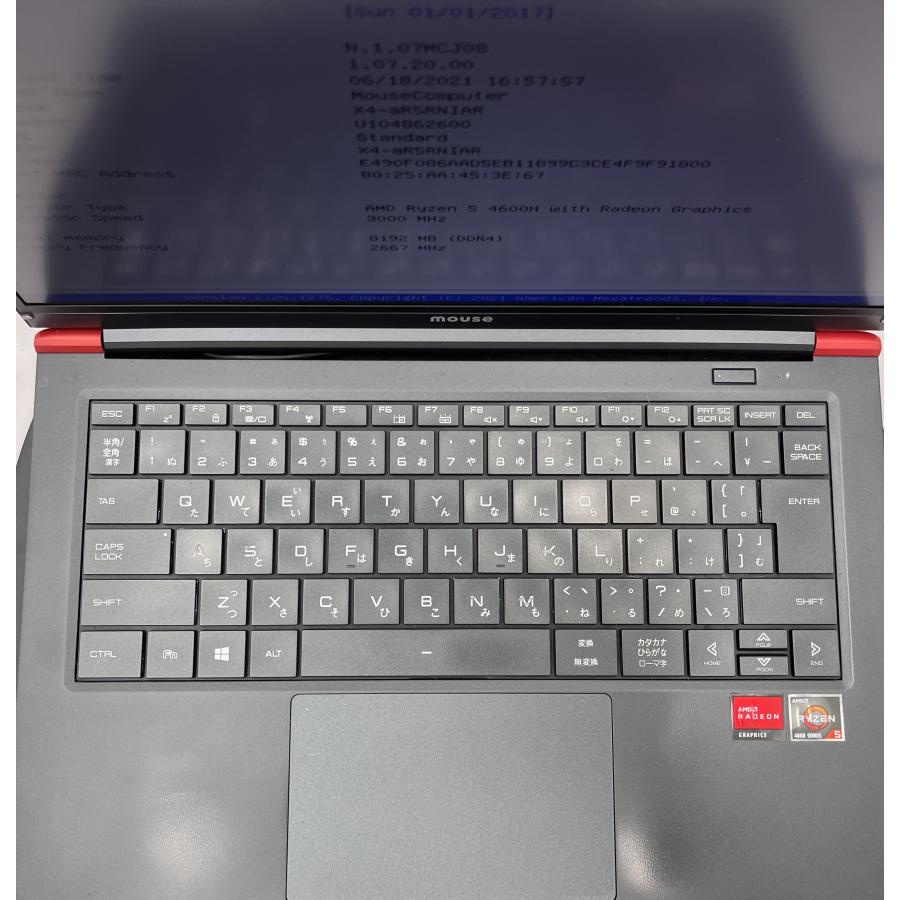 ★起動不安定/ジャンク★ マウスコンピューター Mouse X4-R5 [Ryzen5-4600H 8GB ストレージ無 14インチ OS無し] 中古 ノートパソコン (Y4967) | マウスコンピューター | 03