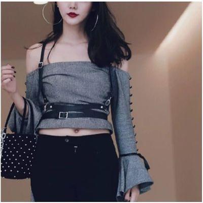 ハーネスベルト サスペンダー 大人気 韓国風 レディース ファッション 小物 ブラック Harness Belt リングスショップ 通販 Yahoo ショッピング