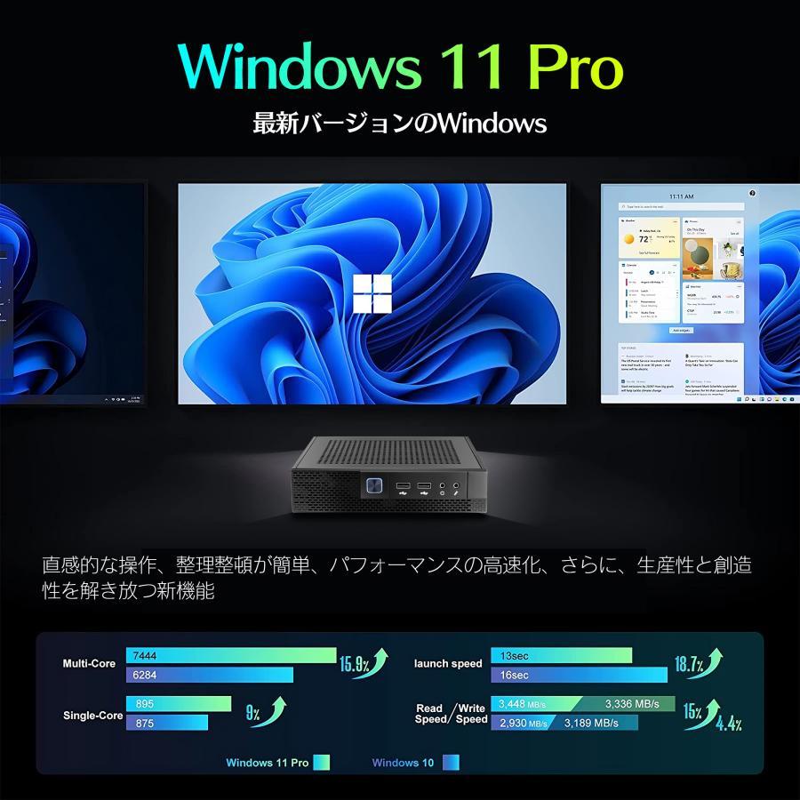 ミニPC Windows11 Pro メモリ8GB SSD256GB インテル 第2世代 Core i5（2.5GHz）MS Office 2021 搭載 ミニデスクトップパソコン 小型pc Mini PC｜rinkai-store｜04