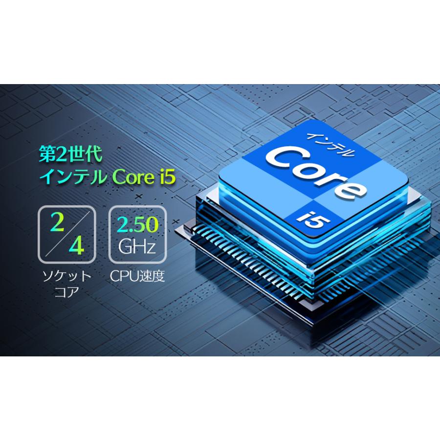 ミニPC Windows11 Pro 8GB/256GB SSD インテル 第2世代 Core i5（2.5GHz）MS Office 2021 搭載  ミニデスクトップパソコン 小型pc Mini PC