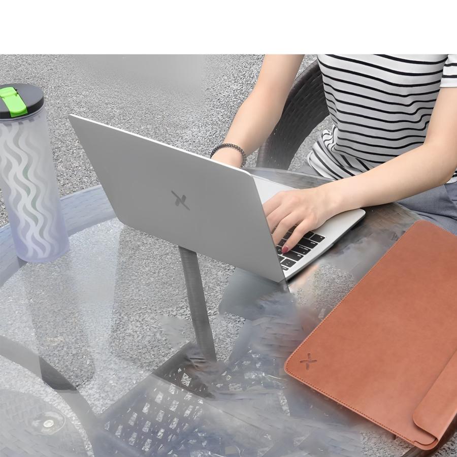 防水軽量ノートパソコンケース15インチ以内 laptopケース パソコンバッグ 高撥水加工 兼用マウスパット グレー／オレンジ lpbag