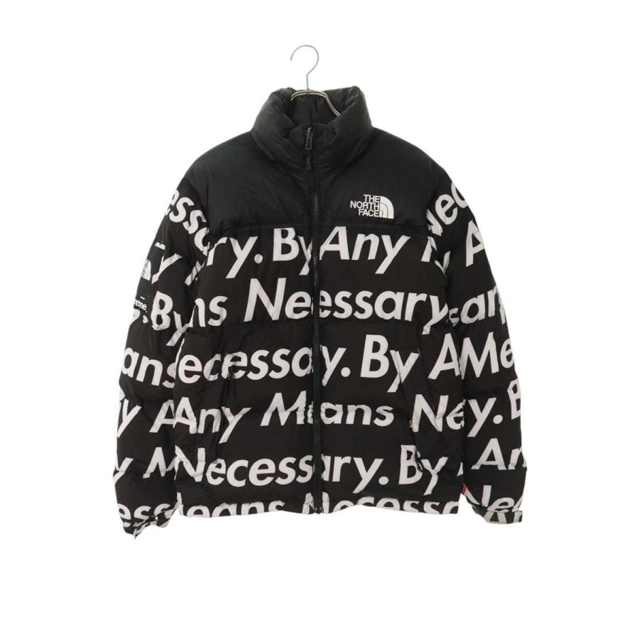 シュプリーム  ノースフェイス サイズ:S  15AW  Nuptse Jacket フォント総柄ダウンジャケットダウンジャケット 中古 FK04 Supreme（シュプリーム） ダウンジャケット ノースフェイス サイズ:S