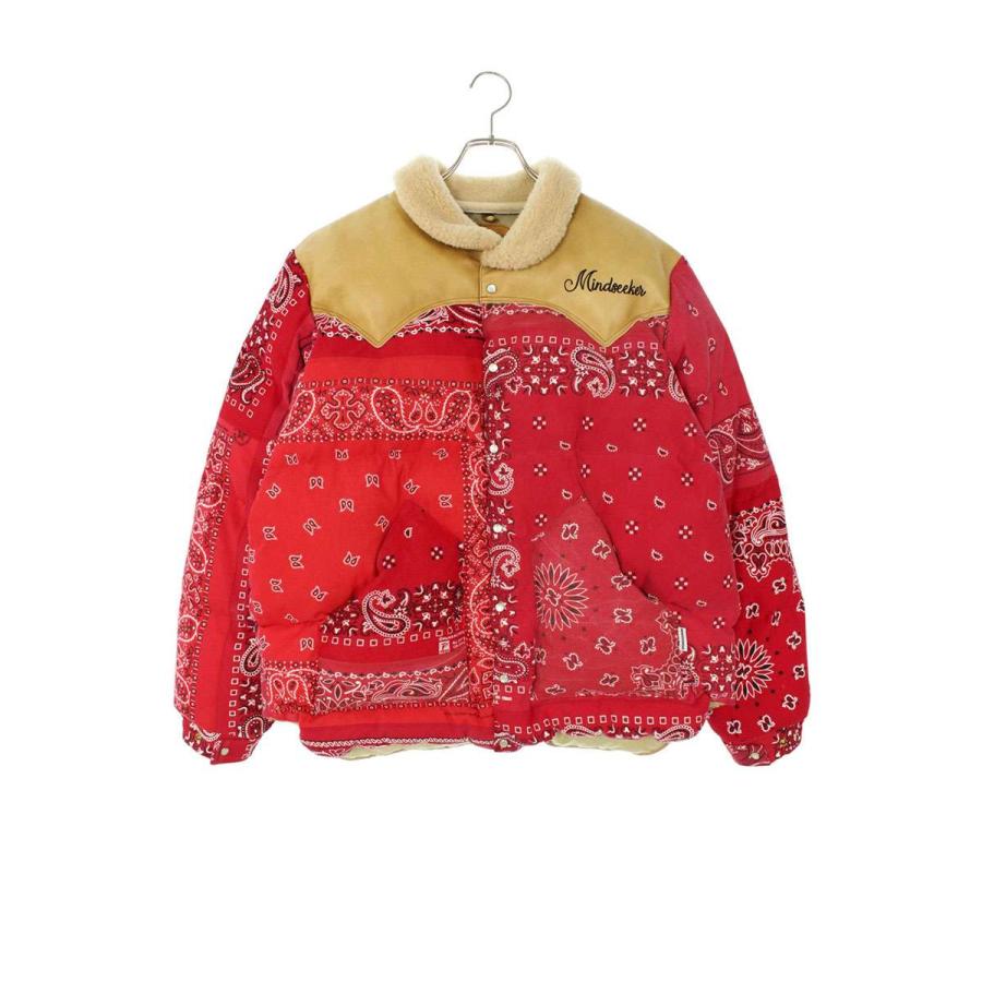 マインドシーカー  ロッキーマウンテン サイズ:46  Christy Down Jacket レザーヨーク切替バンダナ柄ダウンジャケット 中古 BS99 mindseeker（マインドシーカー） ロッキーマウンテン サイズ:46