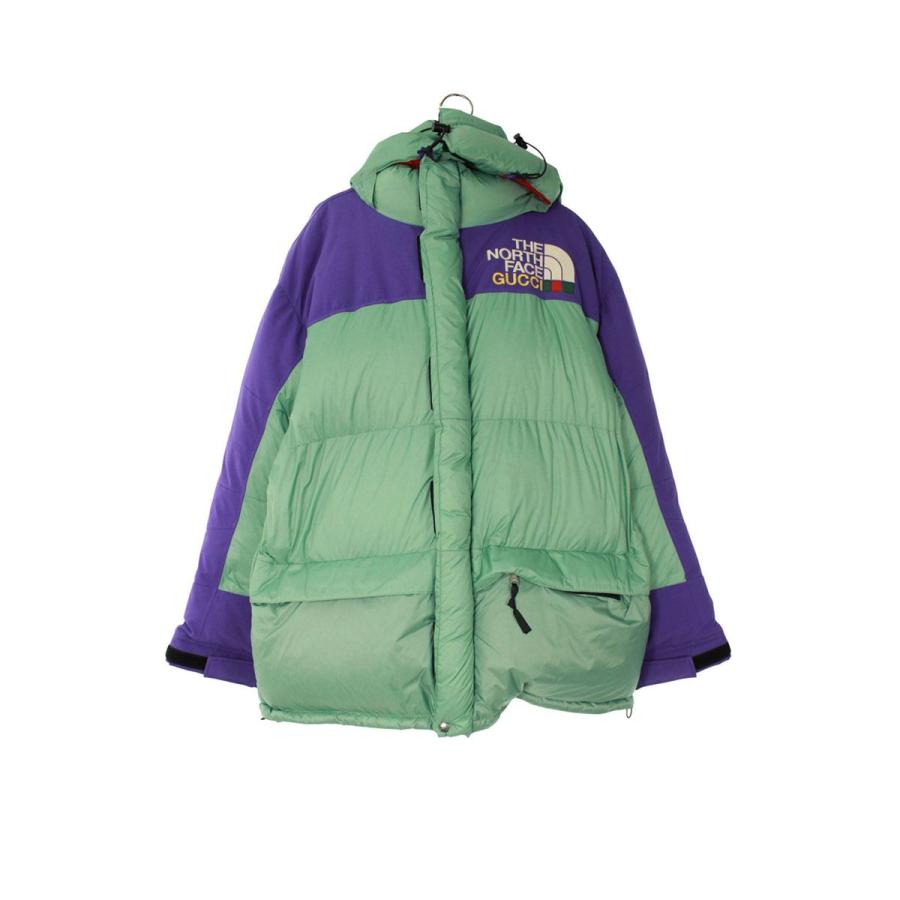 グッチ  ノースフェイス サイズ:XL  663895 XAADJ カラー切り替えナイロンダウンジャケット 中古 SB01 GUCCI（グッチ） ノースフェイス サイズ:XL 663895 XAADJ カラー