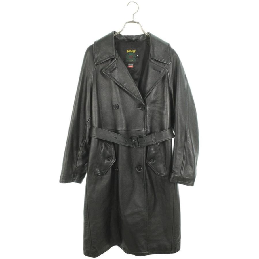 シュプリーム  ショット サイズ:S  23AW  Leather Trench Coat ベルト付きレザートレンチコート 中古 SB01 Supreme（シュプリーム） ショット サイズ:S 23AW Leather Trench Coat