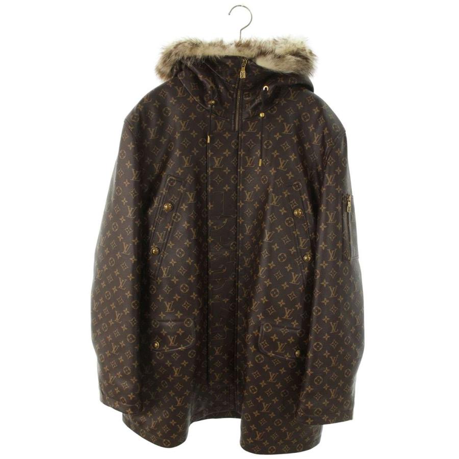 ルイヴィトン サイズ:54  1AIMZ3 モノグラム レザーパーカコート 中古 SS13 LOUIS VUITTON（ルイ・ヴィトン） コート サイズ:54 1AIMZ3 モノグラム