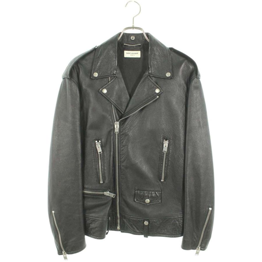 サンローランパリ サイズ:48  17SS  455922 Y5NQ1 スウィートドリームシャーク装飾レザージャケット 中古 SB01 SAINT LAURENT サンローランパリ サイズ:48 17SS 455922 Y5NQ1
