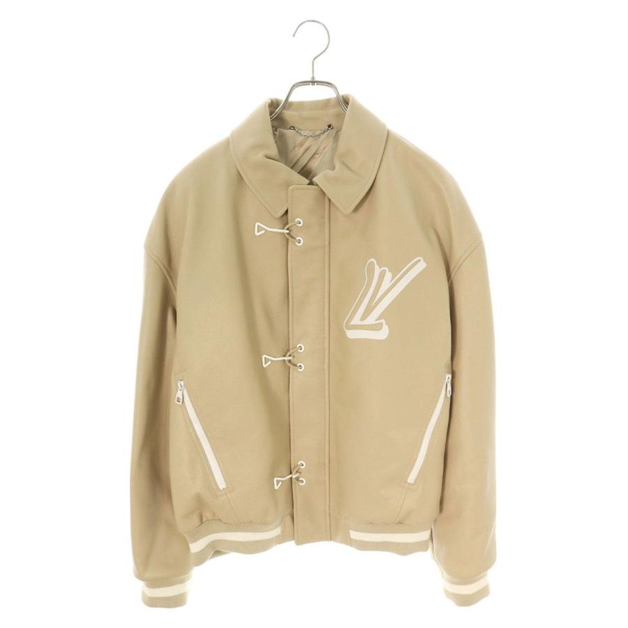 ルイヴィトン サイズ:48  RM232M Z50 HPL05E ロゴデザインレザーブルゾン 中古 OM10 LOUIS VUITTON（ルイ・ヴィトン） ブルゾン RM232M Z50 HPL05E サイズ