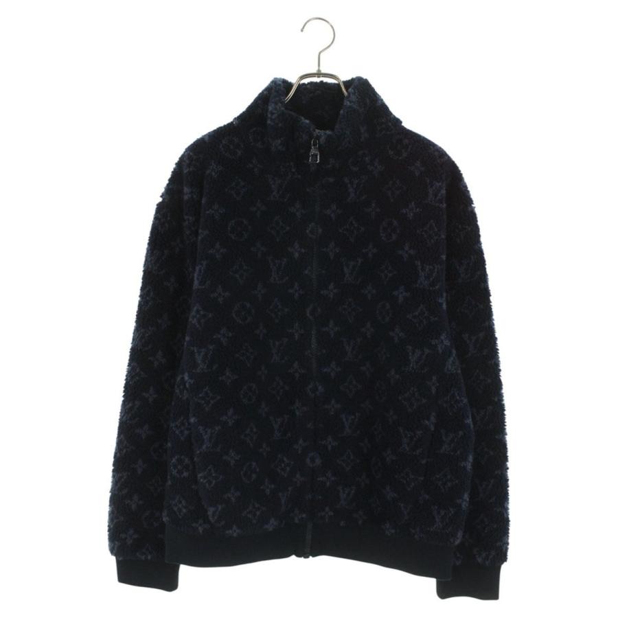 LOUIS VUITTON / 21SS/フリースジャケット/L/ポリエステル/BLK/モノグラム/RM211Q TCM HKY44W LOUIS VUITTON（ルイ・ヴィトン） ブルゾン サイズ:L 21SS RM211Q TCM