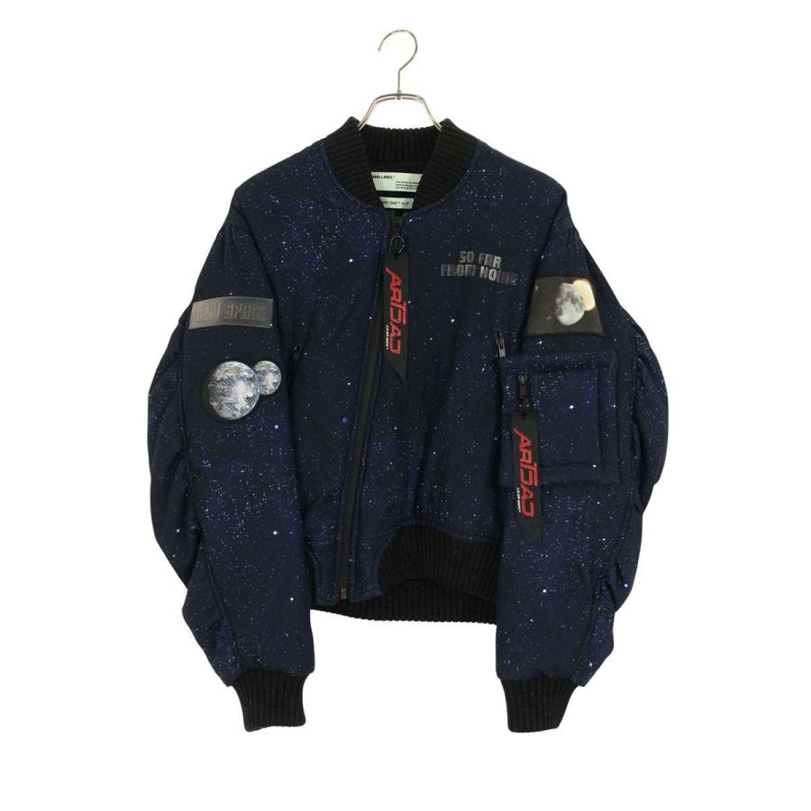 オフホワイト  OMEA121S18940008 × ART DAD スペース総柄MA-1 ボンバーブルゾン メンズ M off white（オフホワイト） ブルゾン サイズ:M OMEA121S18940008 × ART