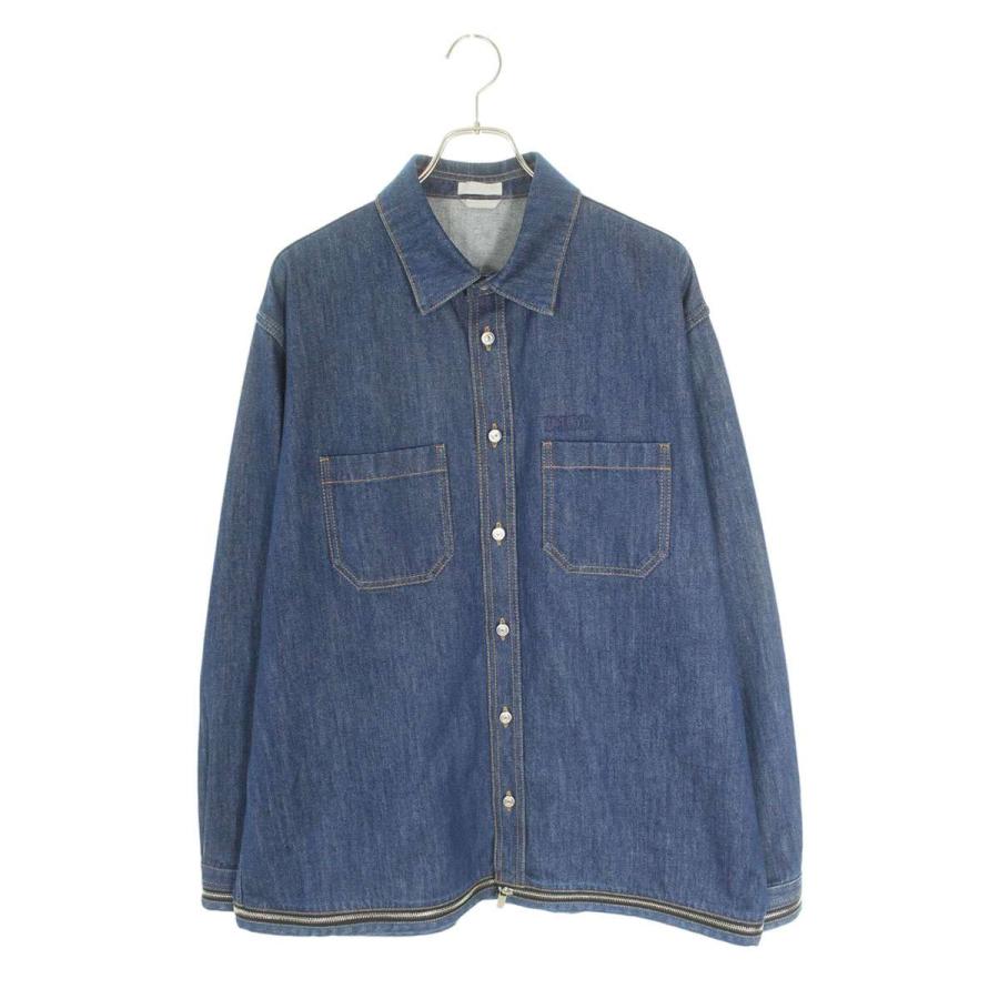 ディオール サイズ:39  343D582A337X ロゴジップディテールデニムジャケット 中古 SB01 ディオール デニムジャケット 343D582A337X サイズ:43 ロゴジップ