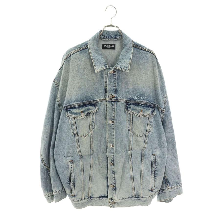 BALENCIAGA ツイストデニムジャケット BALENCIAGA バレンシアガ 24SS Pierced Denim Jacket ピアス
