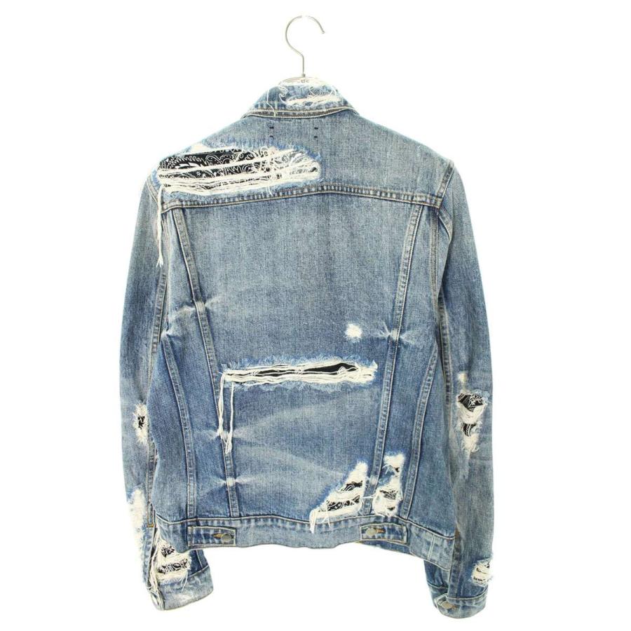 AMIRI アミリ サイズ:S バンダナパッチダメージ加工トラッカー AMIRI アミリ サイズ:S バンダナパッチダメージ加工トラッカー