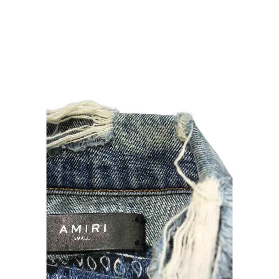 AMIRI アミリ サイズ:S バンダナパッチダメージ加工トラッカー AMIRI アミリ サイズ:S バンダナパッチダメージ加工トラッカー