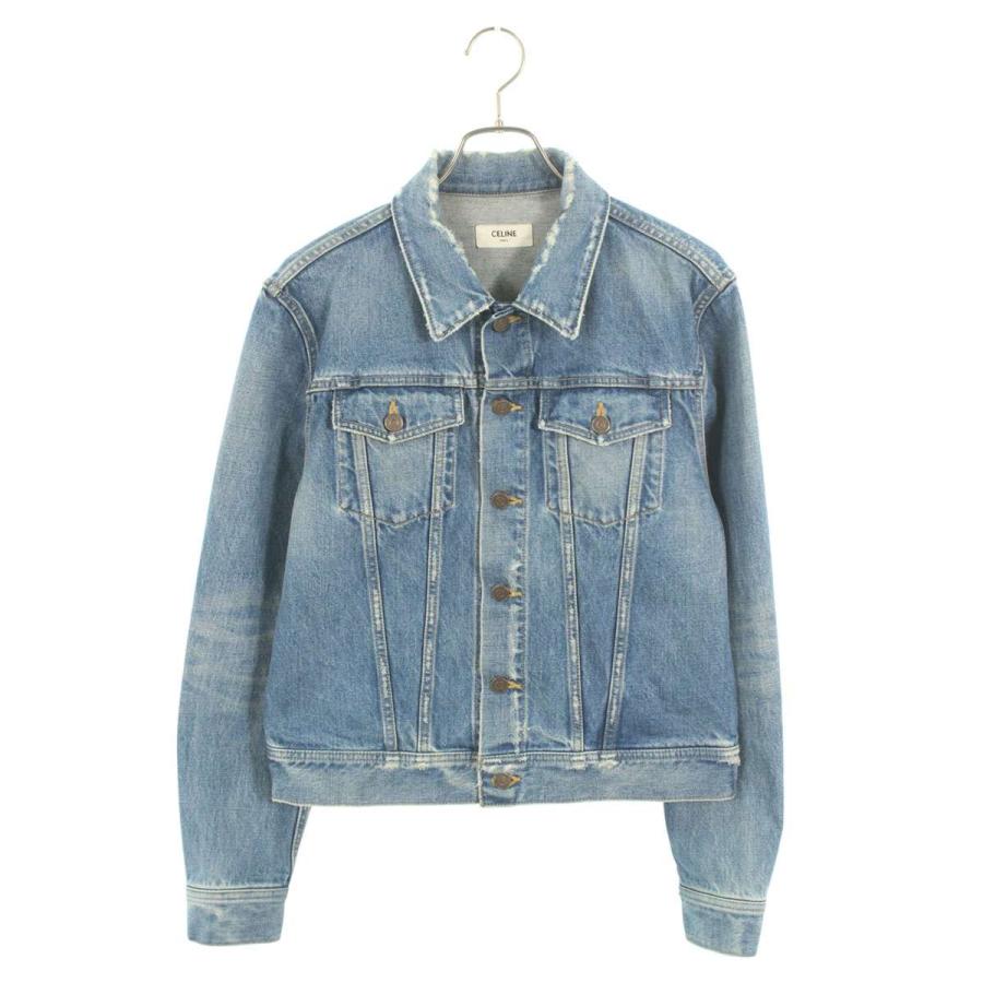 CELINE / フーデッド トラッカー デニムジャケット/Gジャン/XS/デニム/IDG CELINE◇Gジャン/XS/デニム/IDG CELINE Gジャン フーデッド