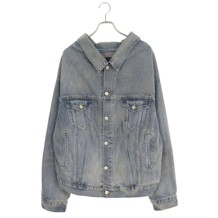 バレンシアガ サイズ:S  786638 TQW55 オフショルダーデニムジャケット 中古 SB01 BALENCIAGA（バレンシアガ） デニムジャケット サイズ:S 786638 TQW55