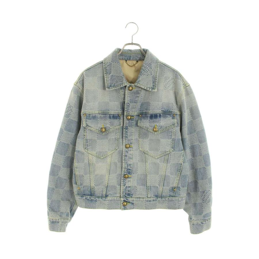 ルイヴィトン サイズ:48  RM251M GRT HSA41W ダミエデニムスケートデニムジャケット 中古 SS13 LOUIS VUITTON（ルイ・ヴィトン） サイズ:48 RM251M GRT HSA41W ダミエ