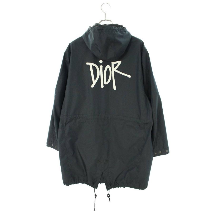 有名人芸能人 Dior サイズ 48 033c313a4810 aw ショーン ステューシー Dior ディオール コート ディオール And Sj02 中古 Shawnバックロゴ刺繍フーディコート コート アウター
