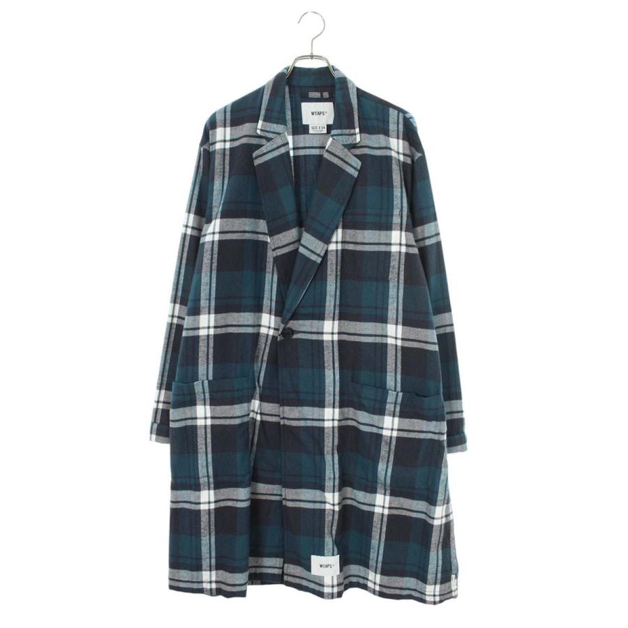 ダブルタップス WTAPS 24SS サイズ:4 フランネルチェックガウンコート 