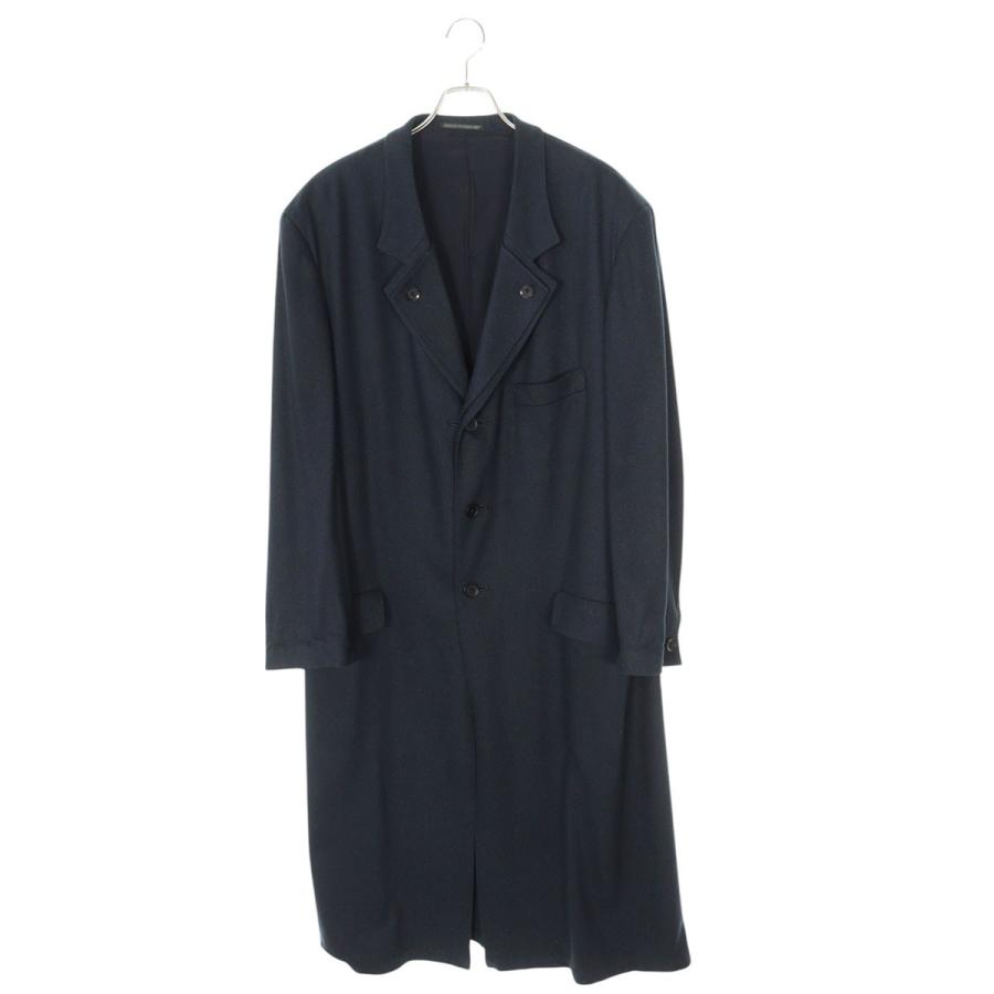 Yohji Yamamoto pour homme シルク紺ロングジャケット