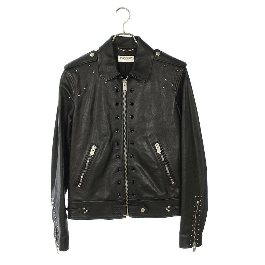 安いそれに目立つ サンローランパリ Saint Laurent Paris 14ss Y5ec1 サイズ 44 ハトメシングルレザージャケット 中古 Sb01 安心の定価販売 Off Field Com