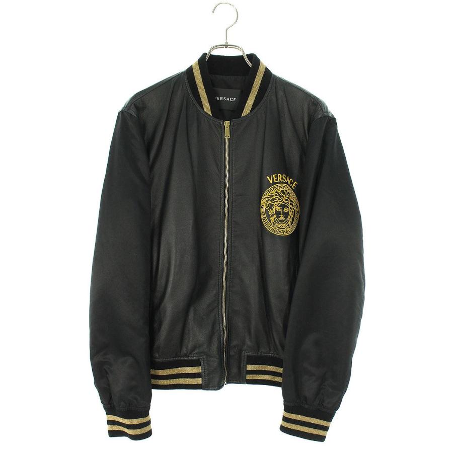 ヴェルサーチェ Versace 1004980 サイズ:50 メデューサ刺繍レザー