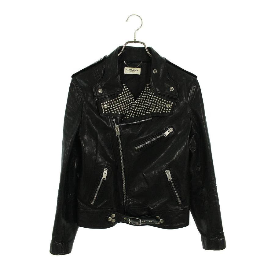 SAINT LAURENT2019レザーライダースジャケット46黒サンローラン