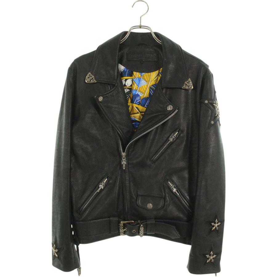クロムハーツ  エルメス サイズ:S  JJ DEAN JJディーン スター フィリグリーカスタムライダースレザージャケット 中古 OK15 CHROME HEARTS（クロムハーツ） レザージャケット エルメス サイズ:S