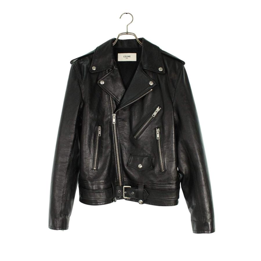 CELINE（セリーヌ） レザージャケット サイズ:48 クラシックバイカー