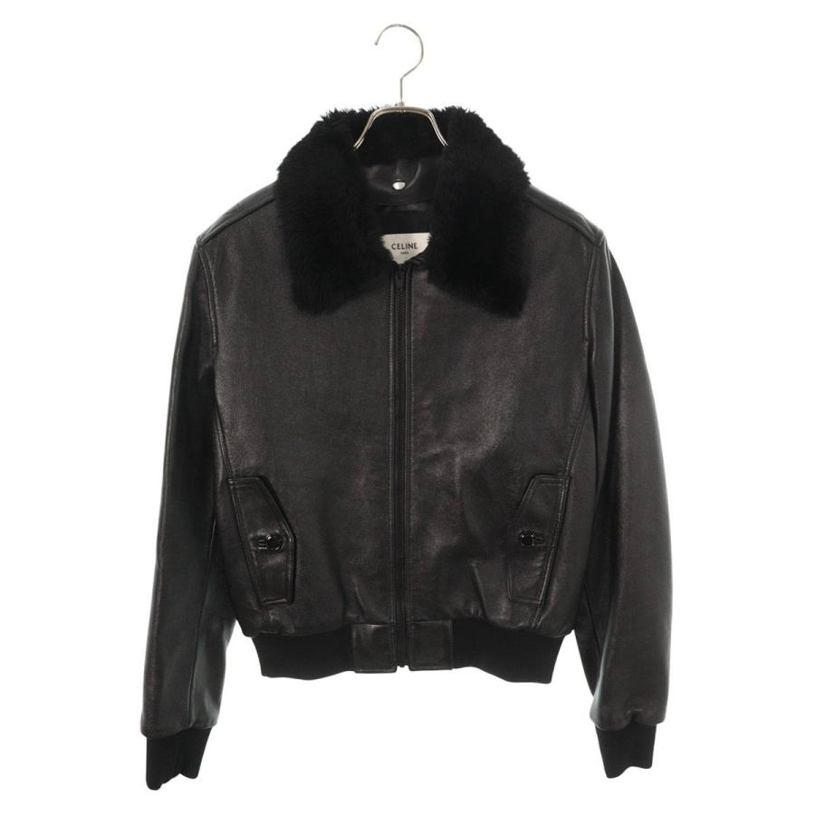 CELINE（セリーヌ） レザージャケット サイズ:48 2EG40280D ファー