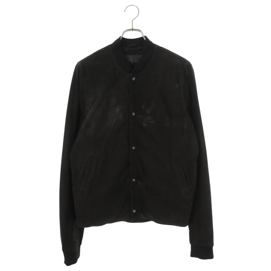 CHROME HEARTS 正規品 レザージャケット クロスボールボタン 本革 CHROME HEARTS（クロムハーツ） クロスボールボタン レザー ムートン