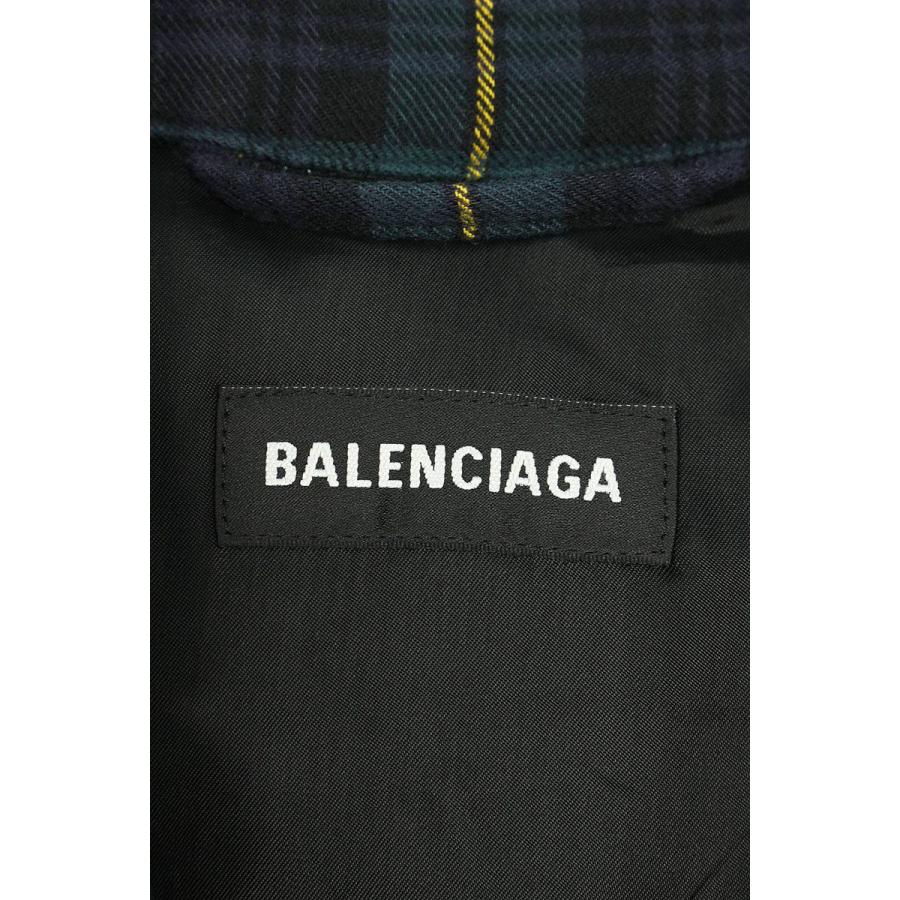 バレンシアガ BALENCIAGA 602447 TGM11 サイズ:42 チェック柄中綿