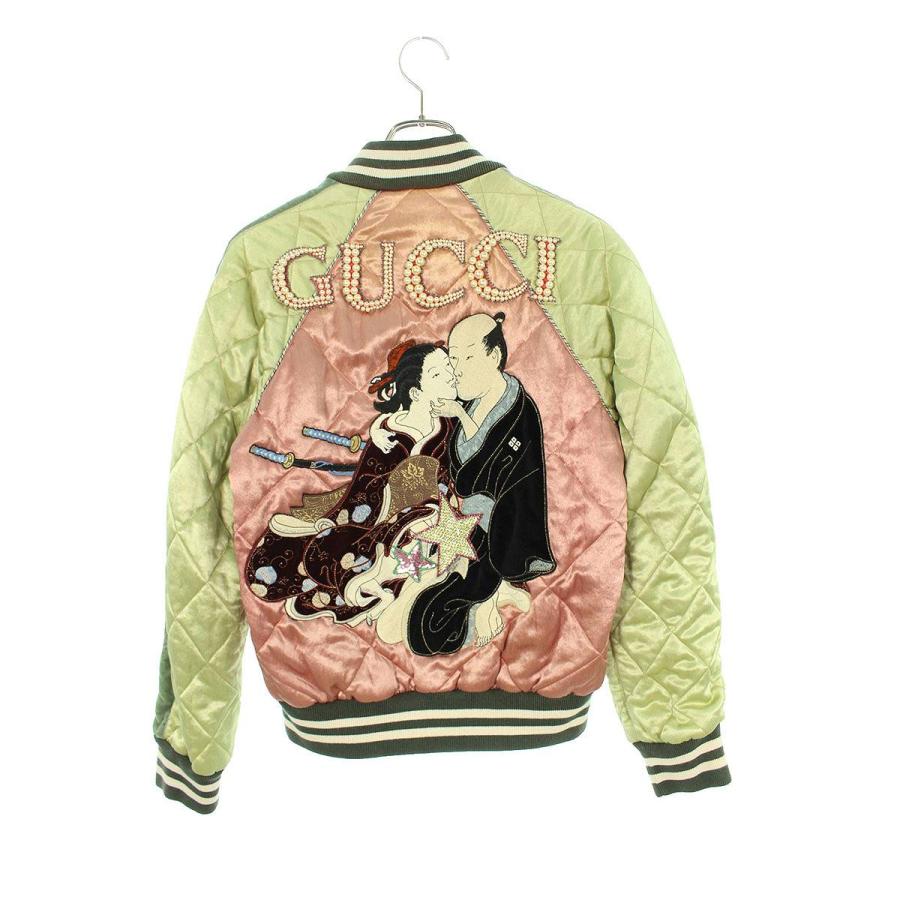 GUCCI グッチ ブルゾン 17AW サイズ:42 バック刺繍デザイン GUCCI グッチ ブルゾン 17AW サイズ:42 バック刺繍デザイン